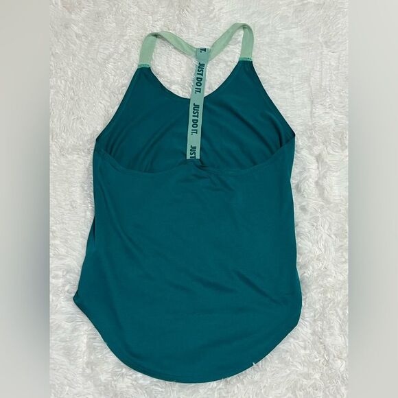Nike Dri-Fit Elastica T-Back Tank Top in Teal | Small - Picture 2 of 6